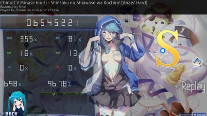 OSU! - Chino(CV.Minase Inori) - Shinsaku no Shiawase wa Kochira![Anais' Hard]
