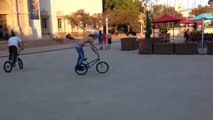 BMX Biker Blasts Tricks