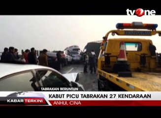 Kabut Picu Tabrakan Beruntun 27 Kendaraan di Cina