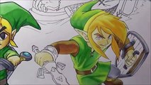 Dibujando a Link de Legend Of Zelda Breath Of the Wild   otras versiones. Drawing LINK from LOZ