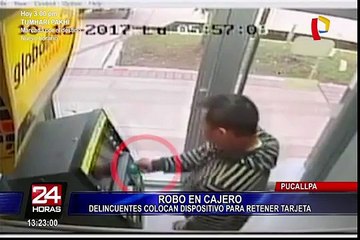 Pucallpa: cámara capta a delincuentes manipulando cajero automático