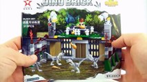Dino Bricks Velociraptor Enclosure - Lego compatible dinosaur blocks - Speed build Dinosaur toys