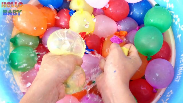 Lot Learn Colours Wet Balloons - TOP Finger Colors Water Balloon Song Nursery Compilation
