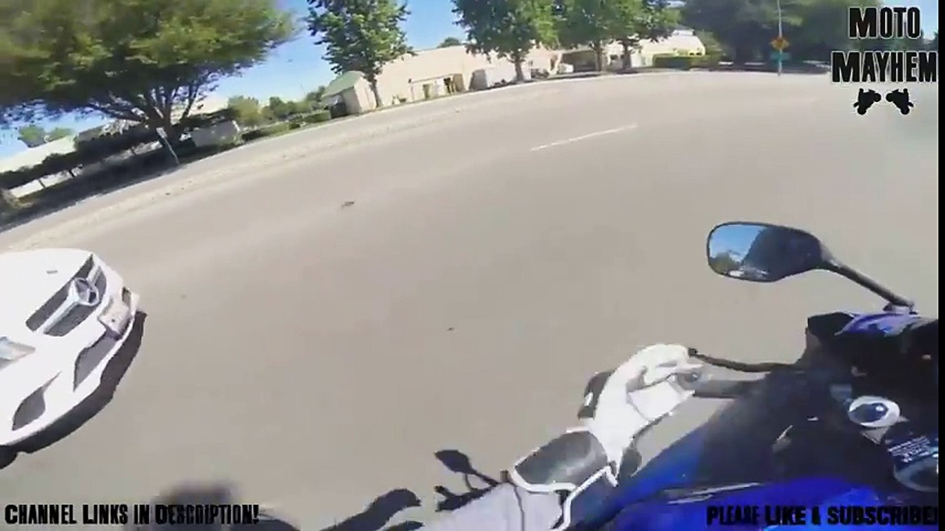 ⁣Biker flips off bike!