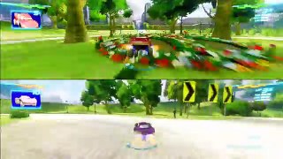Cars 2 Game Play - 3 Race Splitscreen 1