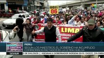Perú: maestros marchan por soluciones a la crisis y son reprimidos