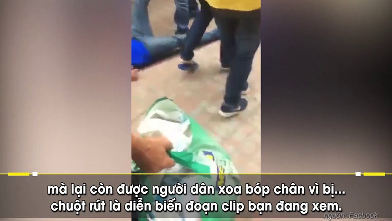 Tên trộm xe máy được khổ chủ xoa bóp vì bị chuột rút