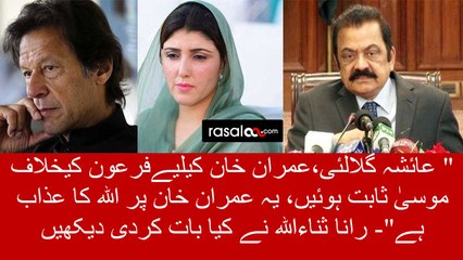 Rana Sanaullah negative remarks to Imran Khan