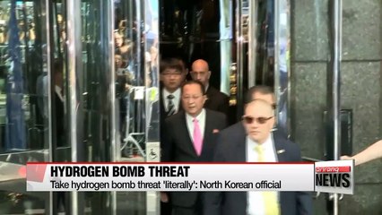 North Korean official tells U.S. to take hydrogen threat 'literally'