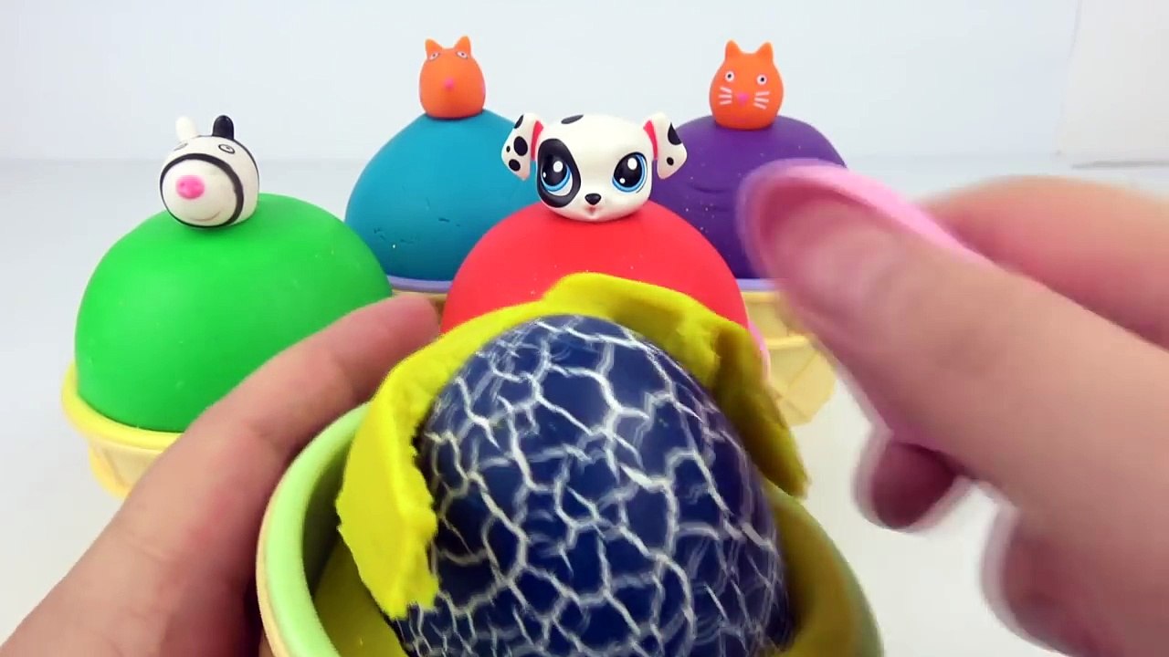 Play Doh Ice Cream Learn Colors Cupcakes Surprise Eggs Toys Peppa Pig Finger Family Nursery Rhymes-IEHLhU33qxo