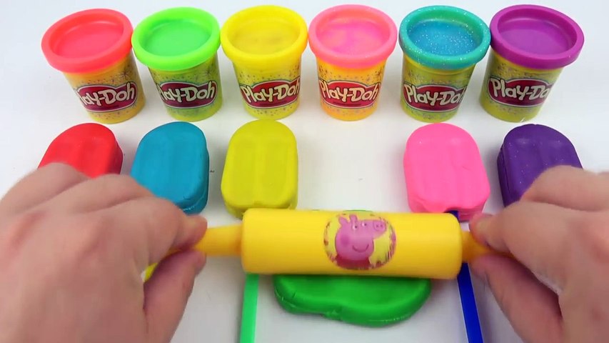 Play Doh Ice Cream Learn Colors Finger Family Nursery Rhymes Peppa Pig Molds Fun for Kids toys-R1X8L5cglbg