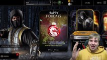 Whats inside Holiday Pack? (MKX Mobile) There are GOLD CARDS! 300 PACKS OPENING!