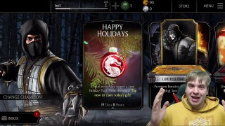 Whats inside Holiday Pack? (MKX Mobile) There are GOLD CARDS! 300 PACKS OPENING!
