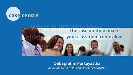 Debapratim Purkayastha on ICFAI Business School CASE method commitment
