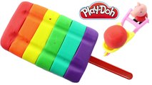 Play doh STOP MOTION Peppa Pig español toys - Make ice cream rainbow-zNJzd_VmAMg