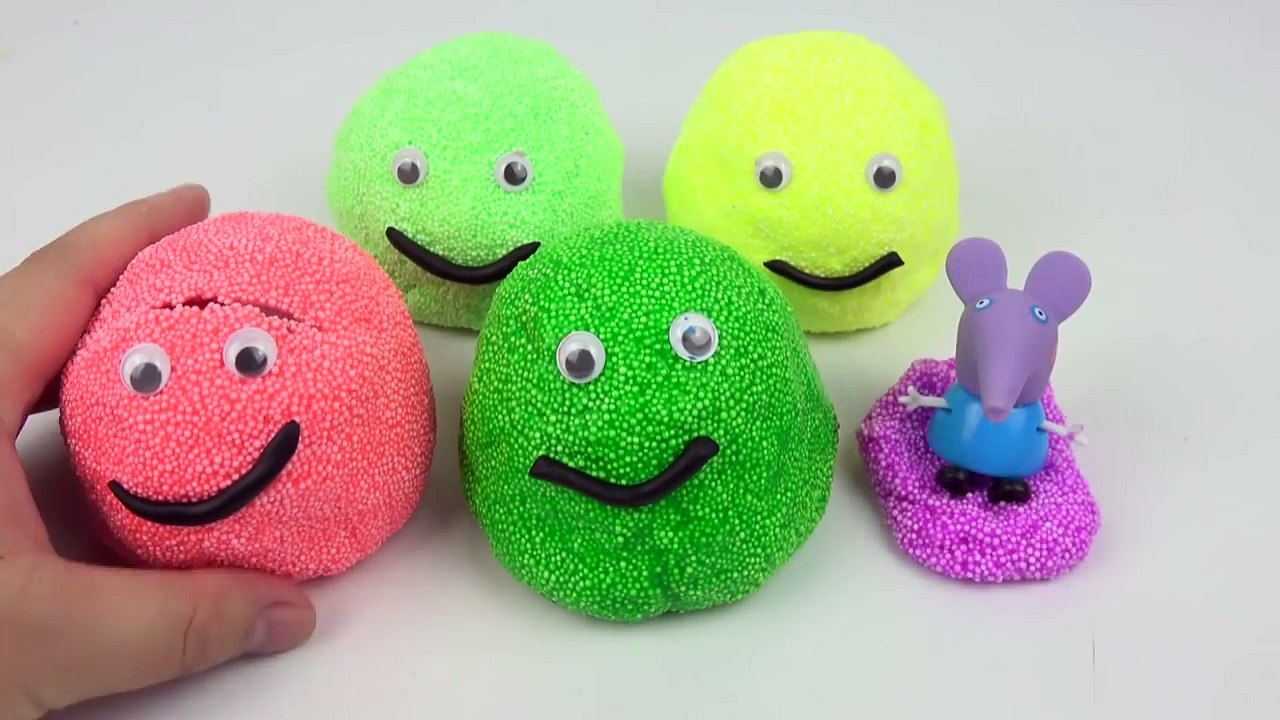 Surprise Eggs Foam Clay Ice Cream Learn Colors Kinder Surprise Peppa Pig Em Português 2017-4roP49-B80k