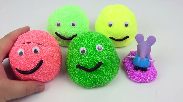 Surprise Eggs Foam Clay Ice Cream Learn Colors Kinder Surprise Peppa Pig Em Português 2017-4roP49-B80k