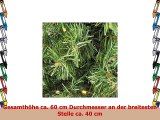 Mini Weihnachtsbaum WARSCHAU mit LEDs rot 60 cm Ø 40 cm  Plastik Tannenbaum  artplants