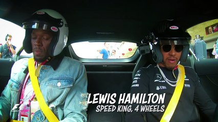 下载视频: VÍDEO: ¡De risa! Hamilton mete miedo a Usain Bolt con un Mercedes AMG GT R