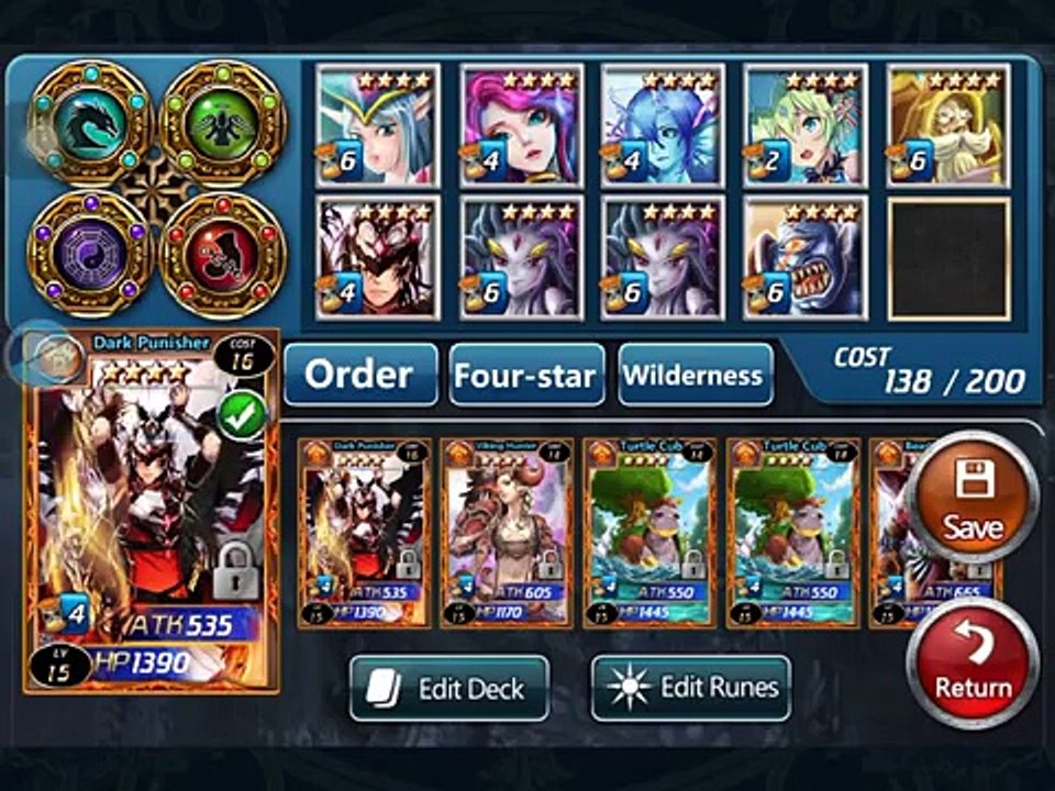 Elves Realm/Lies Of Astaroth: Dungeon: Done Layer 100 with PURE deck Full 4 star cards!