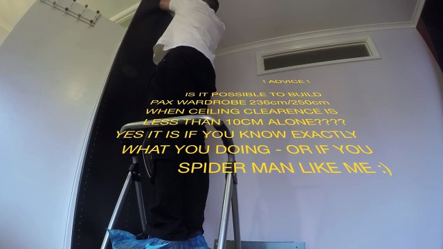 How to assemble Ikea Pax Wardrobe standing up alone