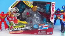 Transformers Hero Mashers Electronic Grimlock and Slug Dinobots w/ Optimus Prime and Rodimus