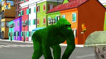 Gorilla Dinosaurs Police Finger Family rhymes for kids | Superheroes finger family collection