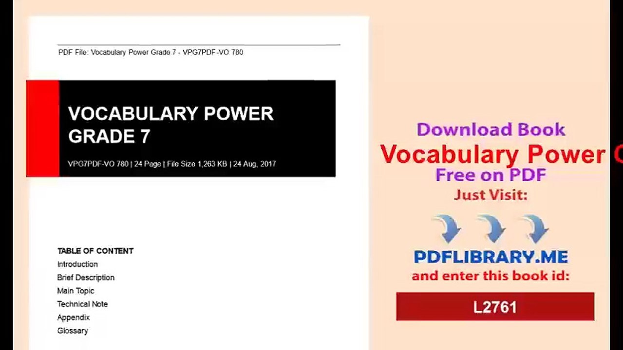 Vocabulary Power Grade 7