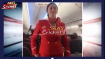 Pakistani Players Making Fun Of Air Hostess In Plane - Pakistan V Sri Lanka 1st T20I
