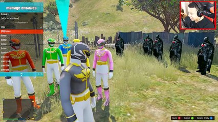 POWER RANGERS VS BATMAN ARMY (GTA 5 Mods Funny Moments)