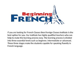 French Classes in Chennai