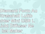 LUFA Diamant Form Auto Ultraschall Luftbefeuchter Mini USB LED Licht Diffuser Nebel Maker