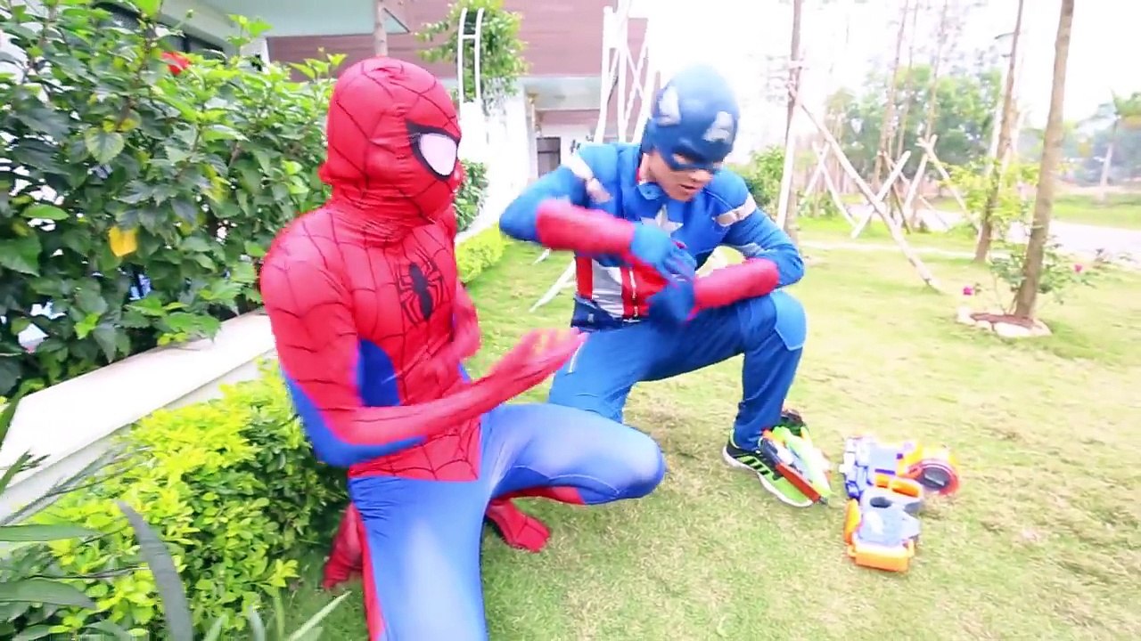 Bad Baby Nerf War GUN VS GUN Bad Baby Joker Black Spider Venom to Rescue Litte Baby Real Life