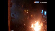Kiev'de milletvekiline bombalı saldırı anı güvenlik kamerasında