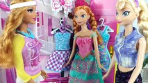 Elsa se enamora de un Príncipe - Frozen Ana y Elsa de Shopping en Arendelle con Barbie