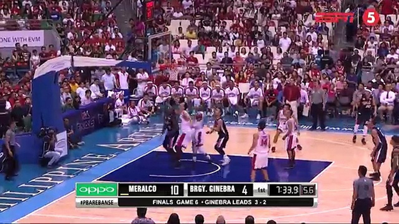 Ginebra vs Meralco 1st Qtr Finals Game 6 Oct 25 2017 video