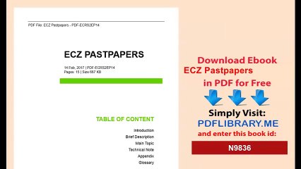 ECZ Pastpapers