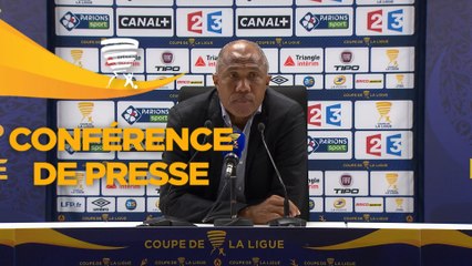 Conférence de presse EA Guingamp - Montpellier Hérault SC (0-2) : Antoine  KOMBOUARE (EAG) - Michel DER ZAKARIAN (MHSC) - 2017/2018