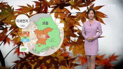 [날씨] 내일 낮부터 미세먼지 농도 '보통'으로 회복 / YTN