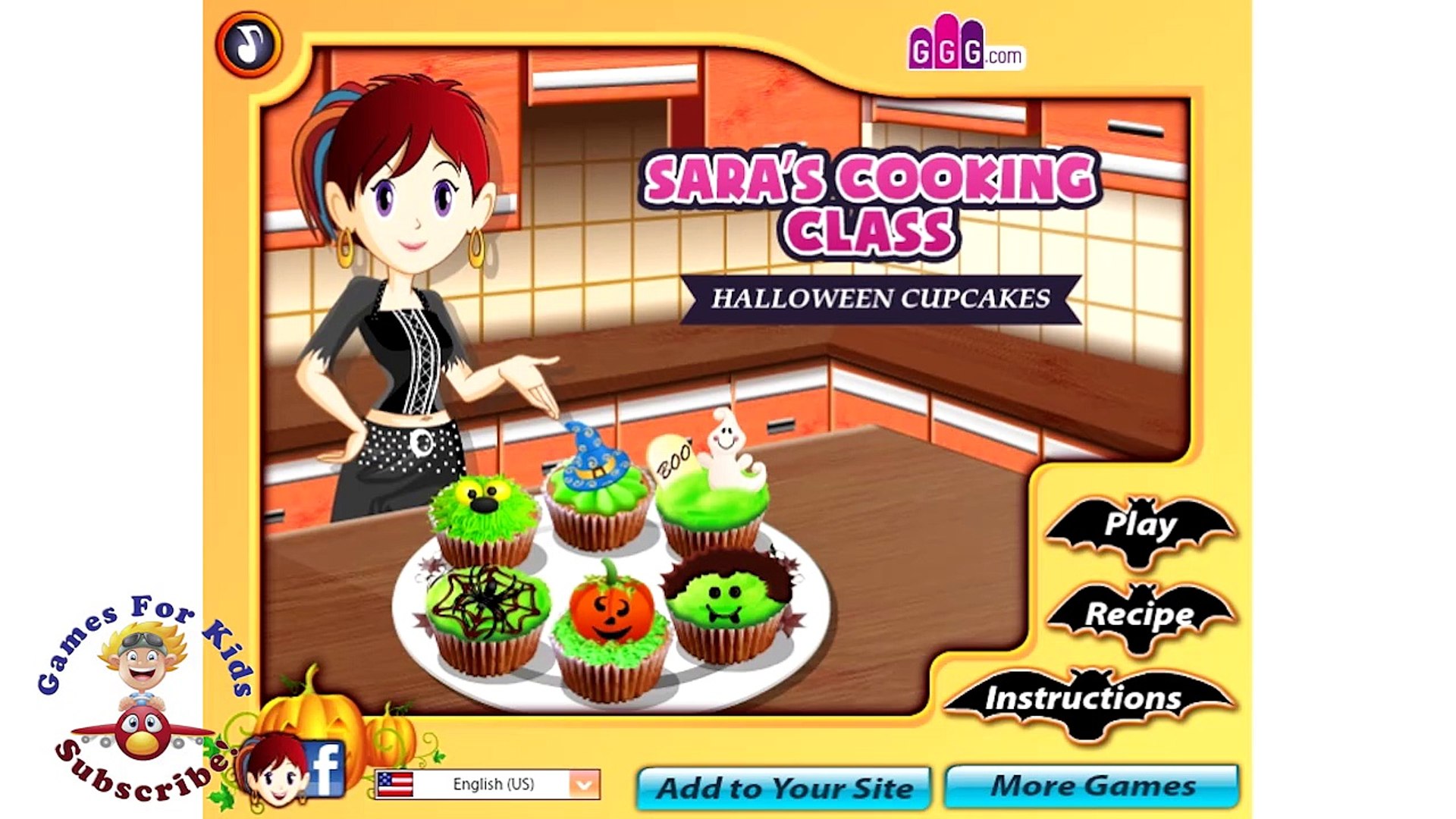 Halloween Cupcakes Sara's Cooking Class Baby Games For Kids - video  Dailymotion
