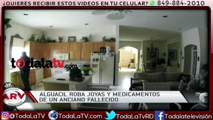 Captado en cámara policía robando en una casa-Al Rojo Vivo-Video