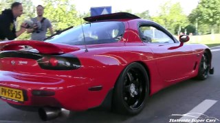 Cars Arrive at Car Show-BURNOUTS & REVS!