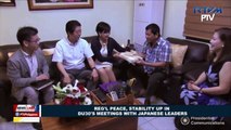 Reg'l Peace, Stability up in President Duterte's meeting with Japanese leaders