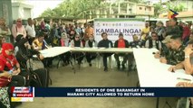 Residents of one barangay in Marawi City allowed to return home