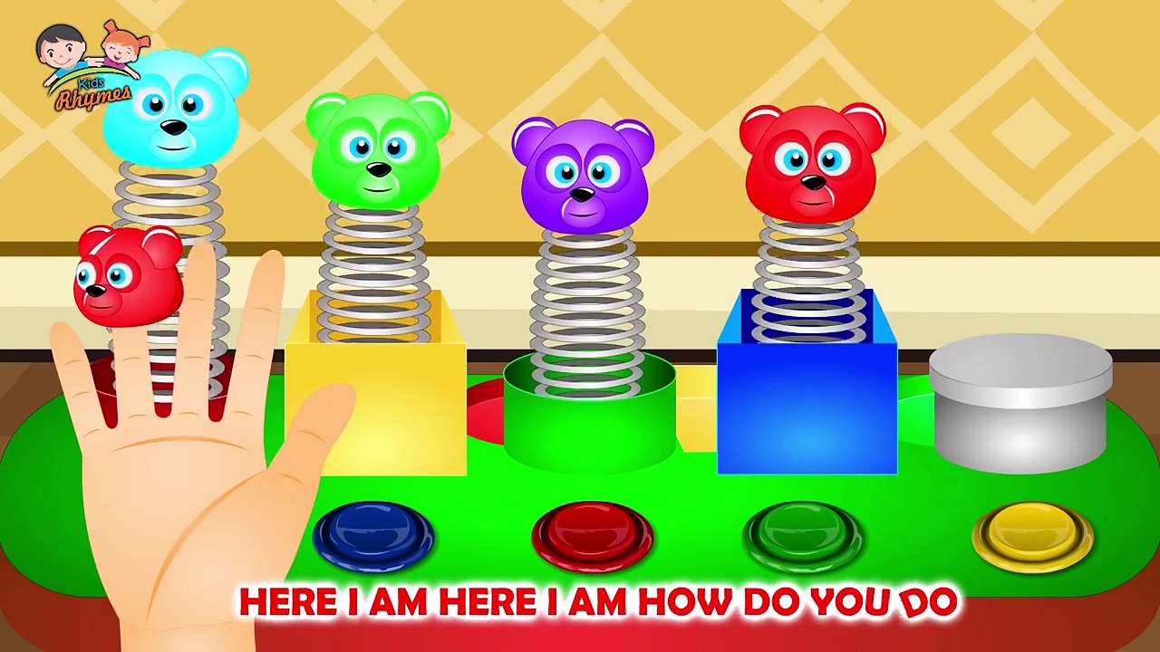Mega Gummy Bear Playing Games Funny Finger Family Nursery Rhyme For Kids