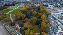 Poppies spell out lines from 'In Flanders Fields' across UK