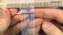 Плетение широкого браслета из бисера на станке мастер класс