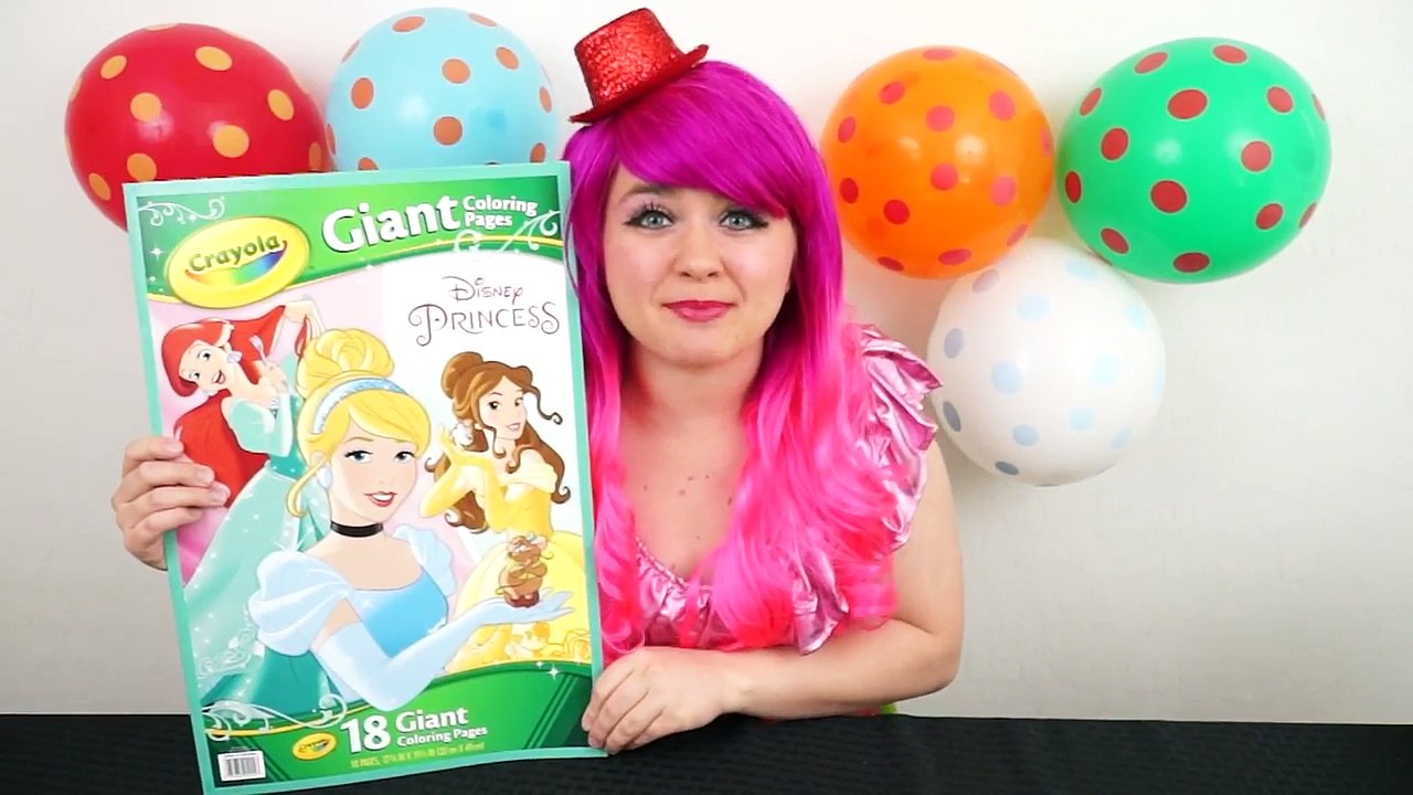 Coloring Snow White Disney Princess GIANT Coloring Book Colored Pencils | KiMMi THE CLOWN