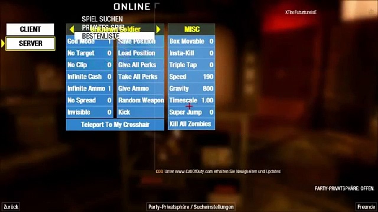 Call of Duty Black ops 1 Zombie mod menu online Tutorial! new! – Видео ...