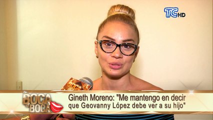 Gineth Moreno rechaza comentarios en su contra por apoyar a Geovanny López